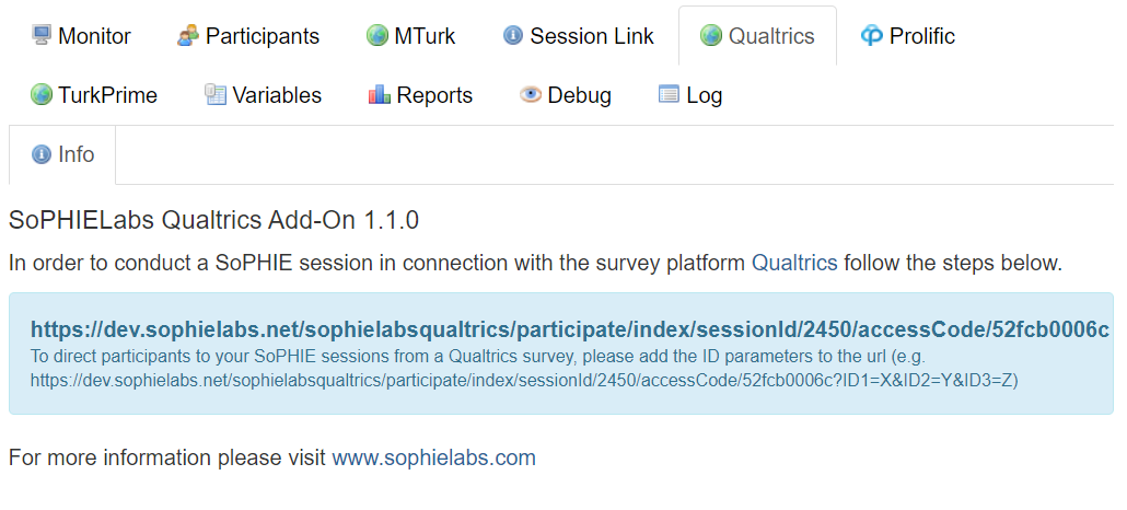 Session Link for Qualtrics